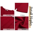 thumbnail image 6 of Fantaslook Womens Plus Size Tops 3/4 Sleeve Pleated Dressy Blouses Crew Neck Casual Tunic Tops Summer Shirts, 6 of 8