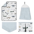 thumbnail image 2 of Juego de ropa de cama para cuna Sweet Jojo Designs Vintage Airplane Boy, 2 of 6