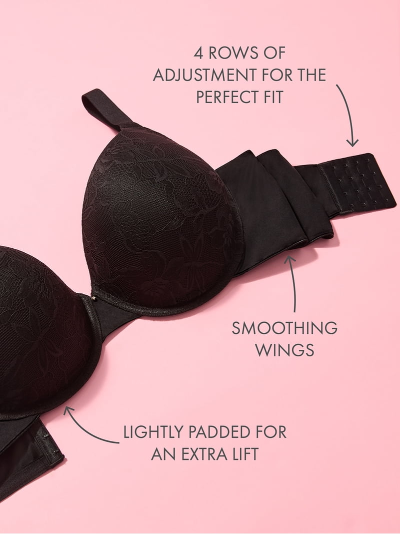 Joyspun Women's & Women's Plus Lace Plunge Bra, Sizes 38DD-46DDD