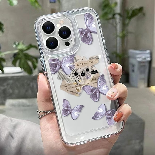 Funda de teléfono transparente y suave para iPhone 11, funda iPhone 13 14 Pro 12 15 Pro Max XR XS X 8 7 14 15 Plus SE 2020, funda de flores a prueba de golpes