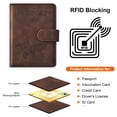 thumbnail image 4 of Funda para pasaporte Eoehro Passport Wallet con bloqueo RFID, café, 4 of 7