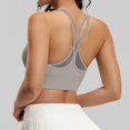 thumbnail image 4 of qafoshin Solid Color Sport Bras for Women Breathable Stretch Comfy Wirefree Workout Bras High Support Pad Mesh Racerback Bras, 4 of 7