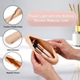 thumbnail image 2 of Sorbus Travel Makeup Brush Holder, Waterproof Silicone Cosmetic Organizer, Nude, 2 of 6