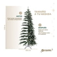 thumbnail image 2 of Árbol Navidad Tipo Lápiz 1.5m Esquimal - Pino Navideño Delgado Verde Nevado con Piñas, 2 of 6