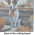 thumbnail image 4 of Jack Russell Terrier Fall Kitchen Pumpkins Glass Cutting Board Large 12 in x 15 in, 4 of 5