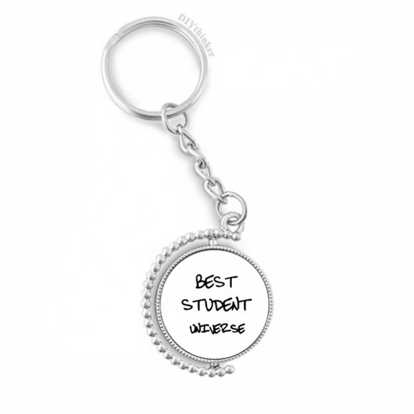 best student universe student quote rotatable keyholder disc accessories chain clip