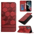 thumbnail image 1 of Nalacover For Samsung Galaxy S23 Ultra Wallet Case,Magnetic Embossed Soccer Ball Pattern PU Leather Flip Kickstand Cash Card Slots Shockproof with Detachable Wrist Strap Cover.Red, 1 of 7