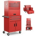 thumbnail image 1 of Ironmax 6-Drawer Rolling Tool Chest 3-in-1 Heavy-Duty Storage Cabinet with Universal Wheels Red, 1 of 10