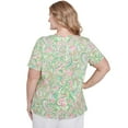 thumbnail image 2 of Alfred Dunner Womens Plus-Size Abstract Scroll Crew Neck Top, 2 of 4