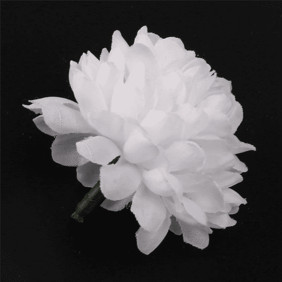 90 Pcs Carnations Craft Artificial Flower Silk Spherical Heads Wedding Decor White