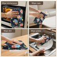 thumbnail image 6 of 2 Pcs Pioneer Flower Floral Print Pattern Kitchen Towels, Funny Microfiber Dish Towel Set, 18" X 26" Tea Towels, 6 of 6
