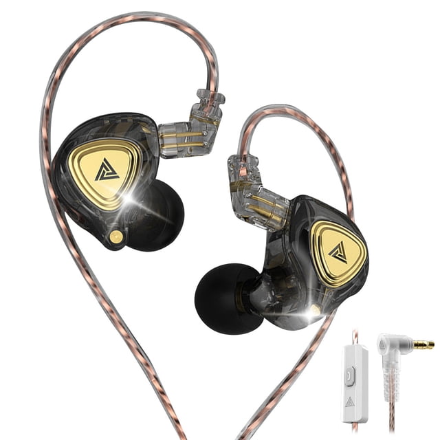 QKZ ZX3 Auriculares por cable Reducción de ruido portátil In-Ear auriculares Llamadas de voz Ejercicio Auriculares para caminar con cubierta de silicona Negro con micrófono seitruly EL014469-02B