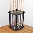 thumbnail image 4 of 8 Holes Pool Stick Holder Floor Stand Mount Billiard Table Accessories Pool Stick Rack, 4 of 16