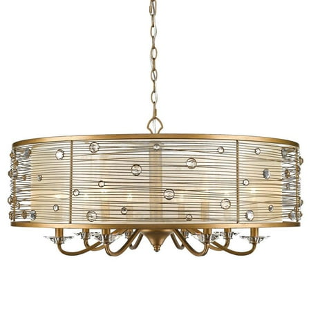 

Joia 8-Light Chandelier in Peruvian Gold with a Sheer Filigree Shade