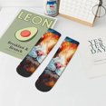 thumbnail image 5 of Uemuo Oil Painting Colorful Hamster Printed Crew Socks, Moisture-Wicking Socks, Athletic Socks for Men Breathable Cushion Socks Casual Sport Socks for Running Traveling, 5 of 6