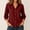 Wine, variant on Ayolanni Womens Blouses Cotton Linen Solid 3/4 Sleeve V-Neck Blouse Collared Formal Fitted Shirts Womens Tops Green L