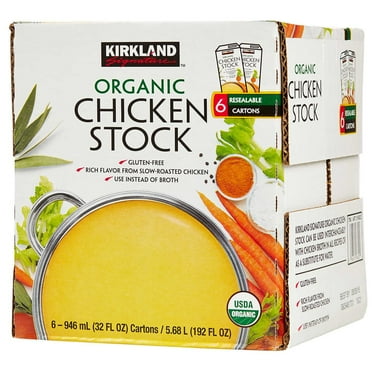 Kirkland Signature Organic Chicken Bone Broth 32 oz, 6-count