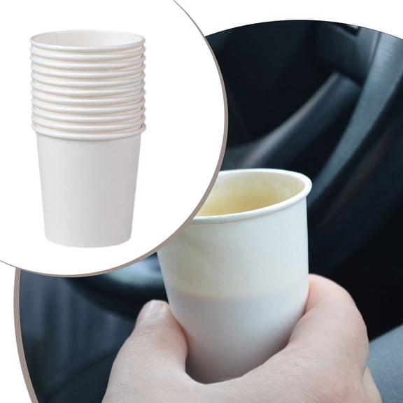 100 Count White Small Paper Cups, Disposable Mini Bathroom Mouthwash Cups - Eco-Friendly and Versatile 100ML