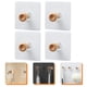 thumbnail image 5 of ColoMX 4 piezas de pared ganchos de madera de madera adhesiva toalla de toalla ganchos de ropa ganchos de baño, 5 of 7