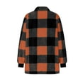 thumbnail image 4 of Fmbrln Womens Fuzzy Fleece Jackets Full Zip Up Long Sleeve Turndown Collar Plaid Jackets Fall Winter Fashion Warm Coat with Pockets, 4 of 5