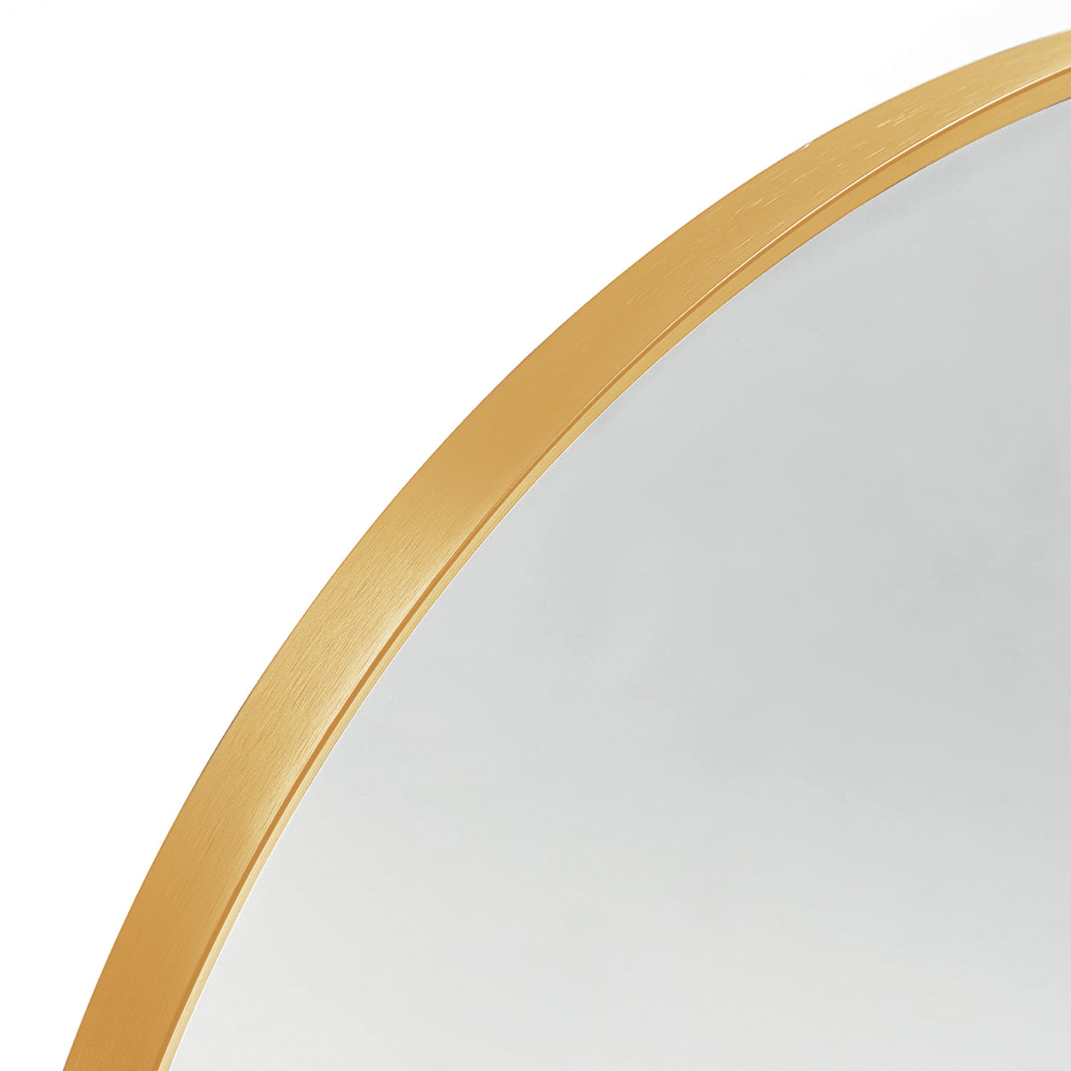 Noble House 24"x36" Arched Metal Wall Mirror, Vanity Mirror for Bathroom, Bedroom & Living Room, Gold