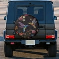 thumbnail image 3 of Kll Humming Bird And Tropical Flowers Tire Cover,Universal Wheel Tire Cover For Trailer, Rv, Suv, Truck,Camper And Many Vehicle,(16 Inch), 3 of 7