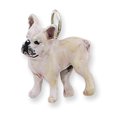 thumbnail image 1 of Silver Enamel French Bulldog QC6443 (20mm x 16mm), 1 of 2