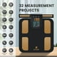 thumbnail image 4 of Báscula inteligente EILISON para medir el peso corporal: Báscula digital de baño de 8 electrodos para medir grasa, IMC, músculos, composición corporal, 32" biométrica, Bluetooth, de alta precisión, 40, 4 of 5