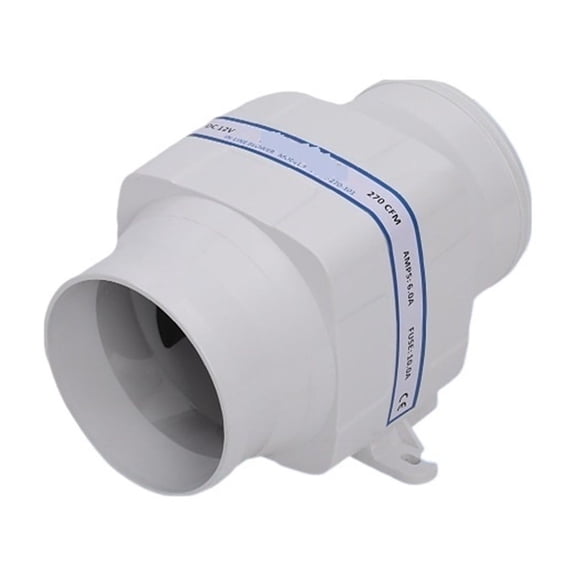 12V/24V DC Electric 4 Inch Straight 270CFM Mute Exhaust Fan Yacht RV Kitchen Cabin Exhaust Fan ,Powerful and Efficient
