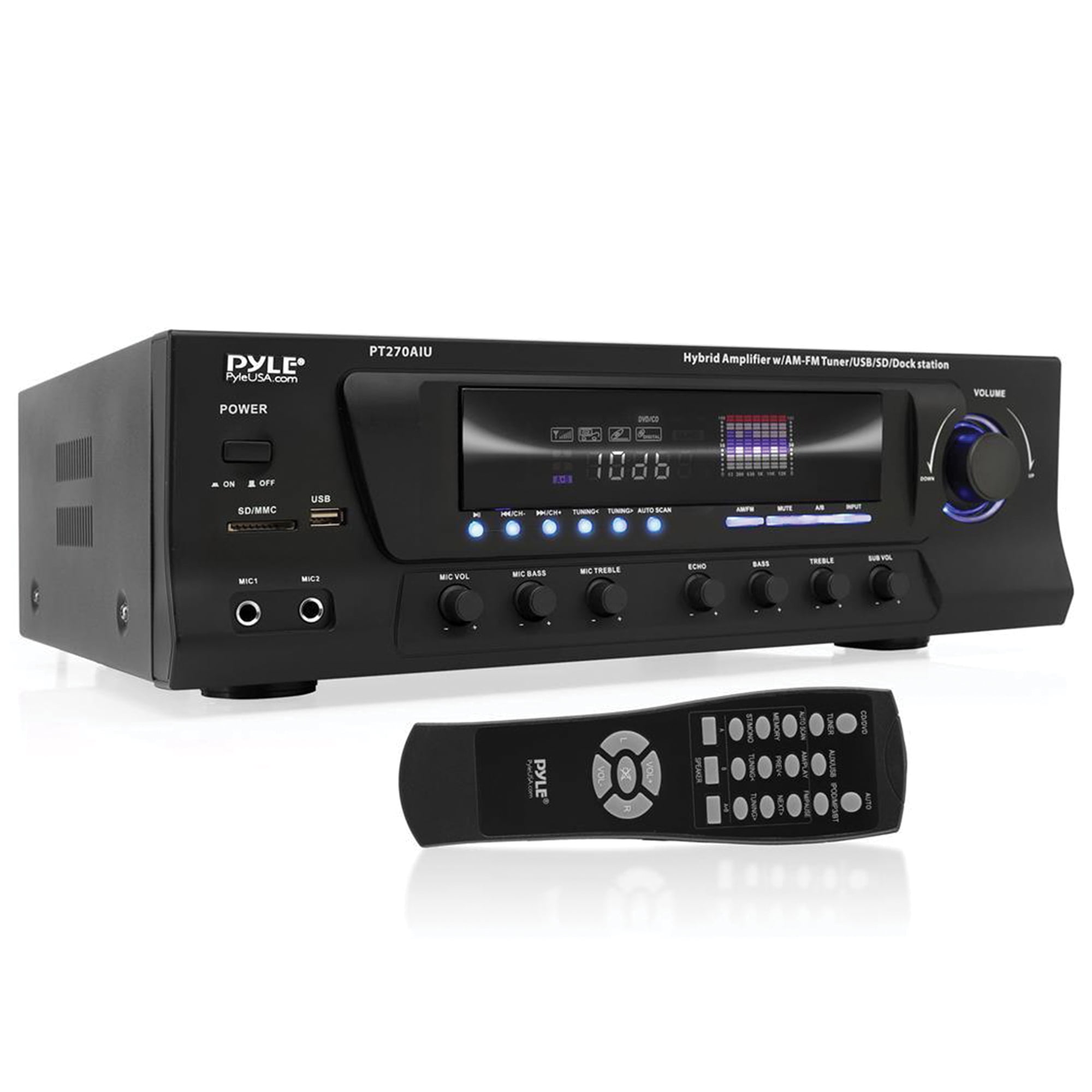 Pyle Home PT270AIU 30Watt Stereo AM/FM Receiver with Dock for iPod