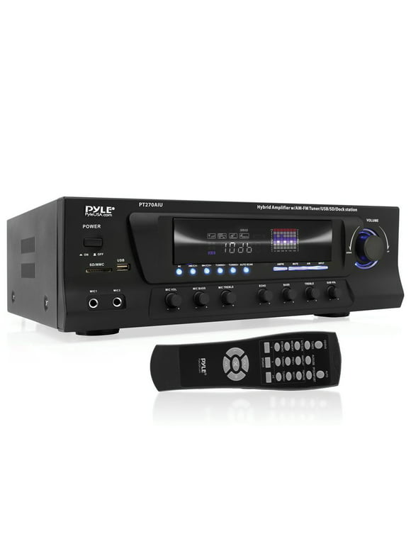 Pyle Home PT270AIU 30-Watt Stereo AM/FM Receiver with Dock for iPod