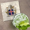 thumbnail image 2 of Iceland Coat Of Arms 4'' X 4'' Square Wooden Coaster, 2 of 3