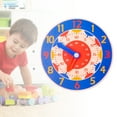 thumbnail image 1 of Wooden Clock Educational Toy, Improve Observation Cognitive Learning Clock Toy Intellectual Development  for Home Play for Kids Blue Clock, 1 of 7