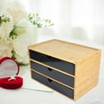 thumbnail image 3 of simhoa Multifunctional Desktop Storage Drawer Toothbrush Box Storage Box for black three layer, 3 of 7