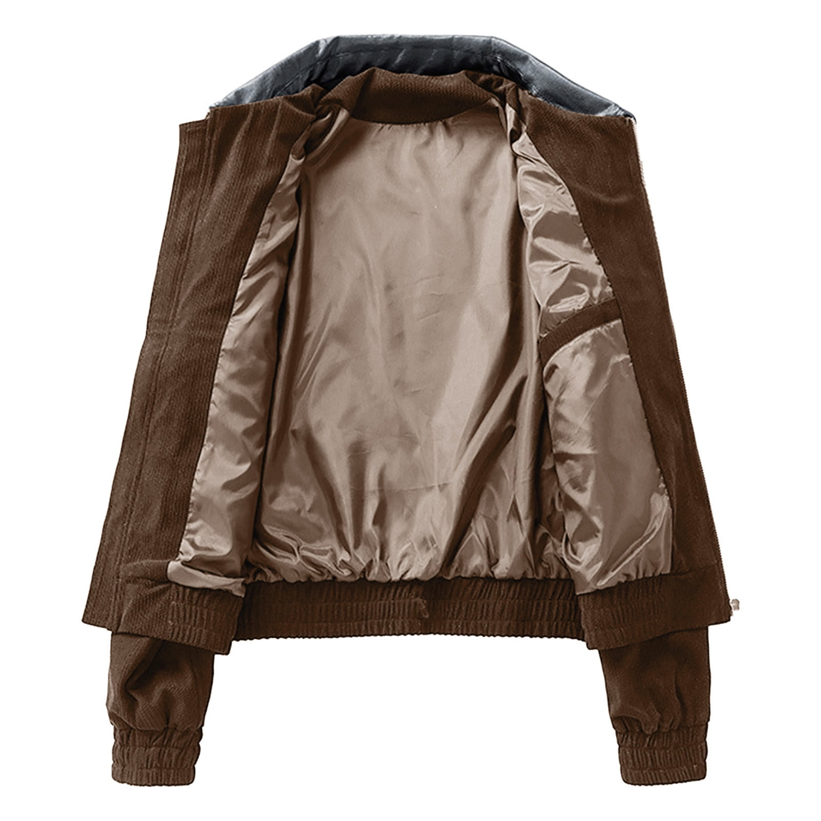 FNFYFH Men Barn Jackets with Faux Leather Collar Big and Tall Bomber Jacket Lightweigh Zip Up Stylish Fall Coat Biker Coats