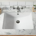 thumbnail image 3 of Bathroom Vessel Sinks, Undermount Bathroom Sink, Ceramic Lavatory Vanity Vessel Sink with Overflow, Rectangle Sink, Undercounter Basin, White, 3 of 9