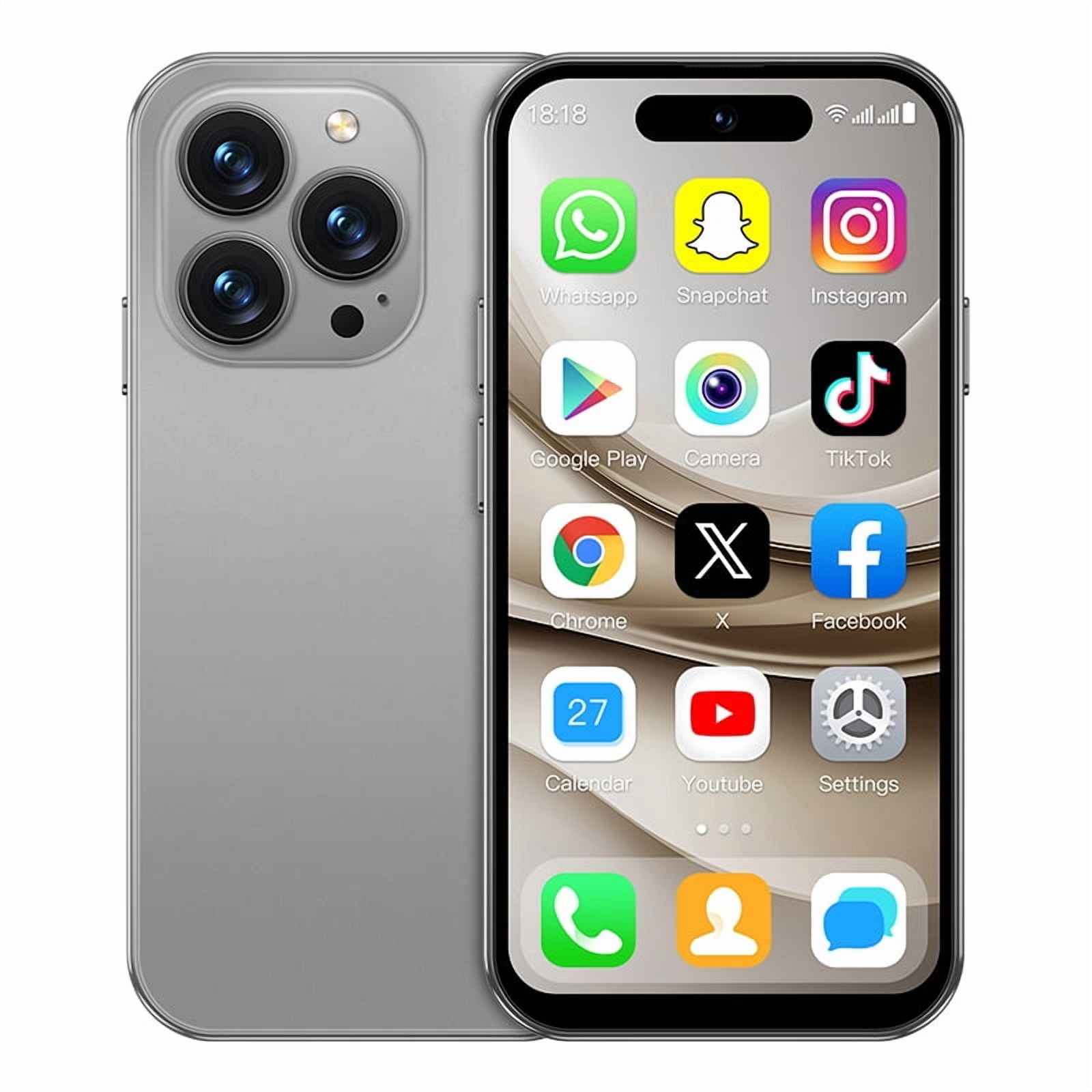 ONEMYTH M17 Pro Android 12.0 Mini Phone 4.0'' Screen Quad Core 2000mAh Battery 4G LTE Dual SIM Type-C Face Unlock Smartphone