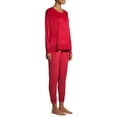 thumbnail image 3 of Secret Treasures Women's and Women's Plus Size Velour Top and Joggers, 2-Piece Set, 3 of 6