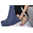 thumbnail image 2 of Sunbeam Electric Heated Velvet Plush Deluxe Throw XL Dual Pocket Blanket Lagoon Blue, 2 of 4