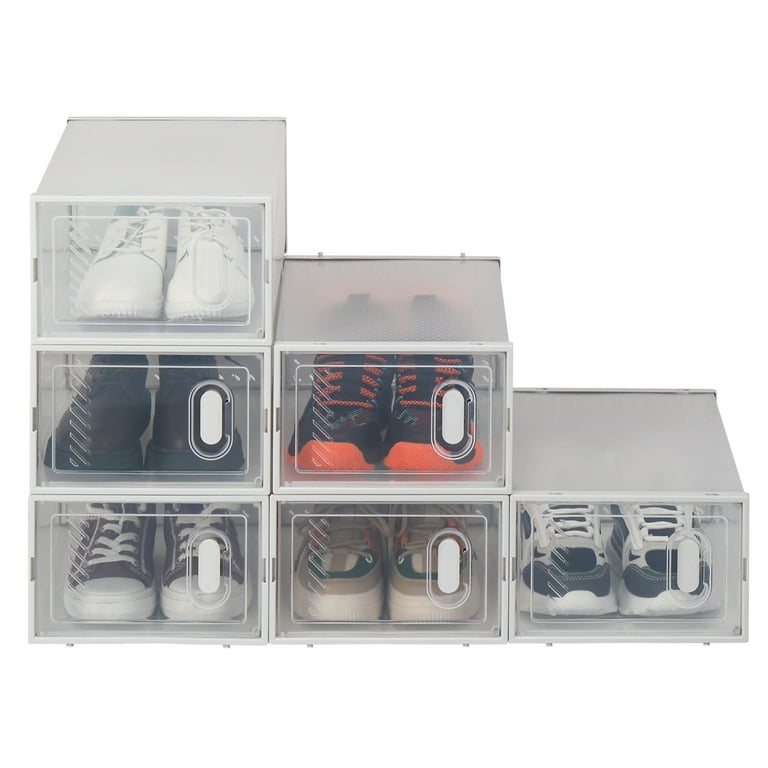 Storage Box Organizer with Lids 6 Quart Set of 40 Storage Boxes Plastic for  Shoes Organizing Clear Bins Latching Box - AliExpress