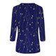 thumbnail image 5 of Camisas de manga 3/4 para mujer Camisetas gráficas con estampado lindo Blusas Casual Tallas grandes Tops básicos Jersey azul marino / M, 5 of 6