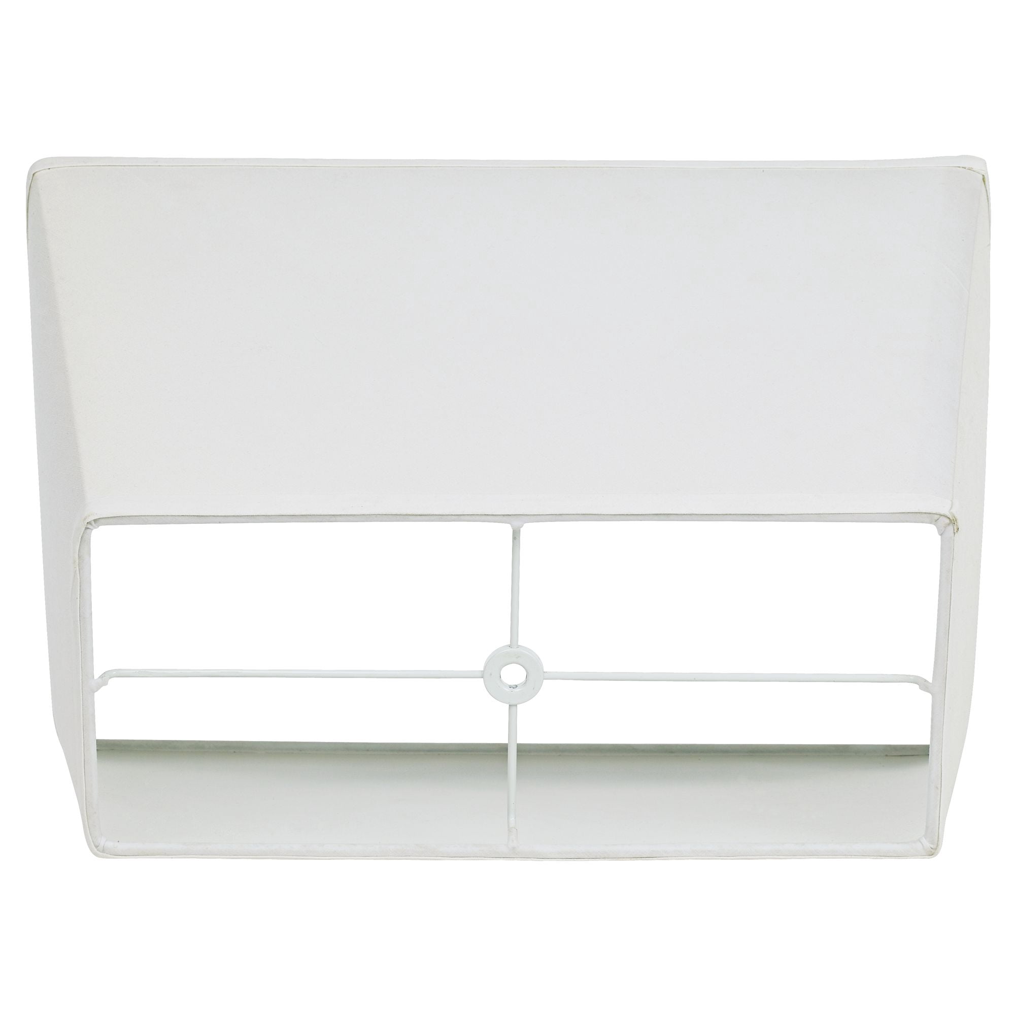 Springcrest White Large Rectangular Lamp Shade 14" Wide x 6" Deep at Top and 18" Wide x 12" Deep at Bottom and 12" Height (Spider) Replacement