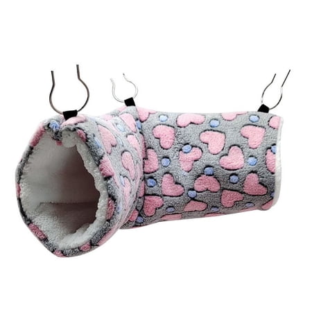 XROMTBEM Hanging Tunnel Hamster Sugar Glider Small Animal Hammock Swing Cage Sleeping Bed