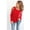 Red, variant on Tralilbee New Fashion All-Match Long-Sleeved Women's Round Neck Ripped Long-Sleeved Shirt Loose Casual Sexy Wind Top T-Shirt
