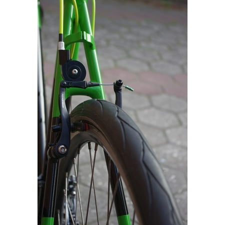 LAMINATED POSTER Cyclocross Bike Rear Brake Rear Wheel Cyclocross Poster Print 24 x