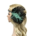 thumbnail image 2 of Hontri Heardband in Clearance, 1920S Headpiece Feather Flapper Headband Great Gatsby Headdress Vintage, Female Blue One Size, 2 of 9