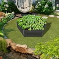 thumbnail image 6 of TRAMULL Hexagon Galvanized Raised Garden Beds Outdoor,70x60x18in Metal Planter Box for Planting Vegetables Flowers Herb( Quartz Grey), 6 of 6