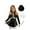 Black-C, variant on Ocealan Kids Girls Ringmaster Dance Dress with Drummer Hat Sequins Tailcoat Leotard Black-B 16