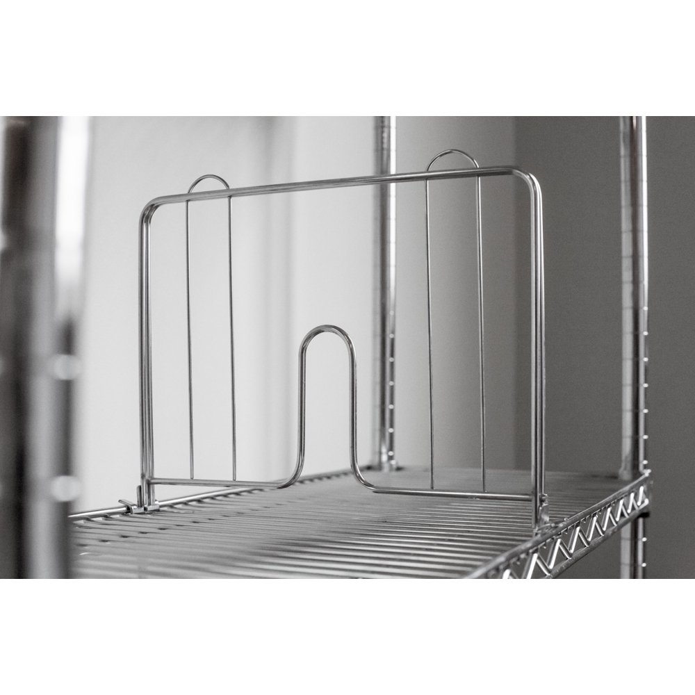 14" Wide Chrome Wire Shelf Divider