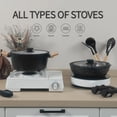 thumbnail image 3 of BECIGAR 23PCS Ceramic Nonstick Cookware Set, Nonstick Detachable Handle Ceramic Cookware, Induction Kitchen Cooking Set with Removable Handle,include Frying Pans & Saucepans Oven Safe(Black), 3 of 7